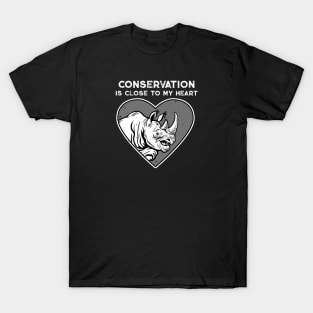 Rhino Conservation Heart T-Shirt